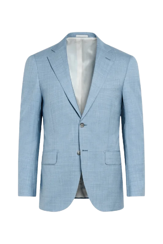 Athletic Outfits Blue Tropical Wool Moden Fit Suit