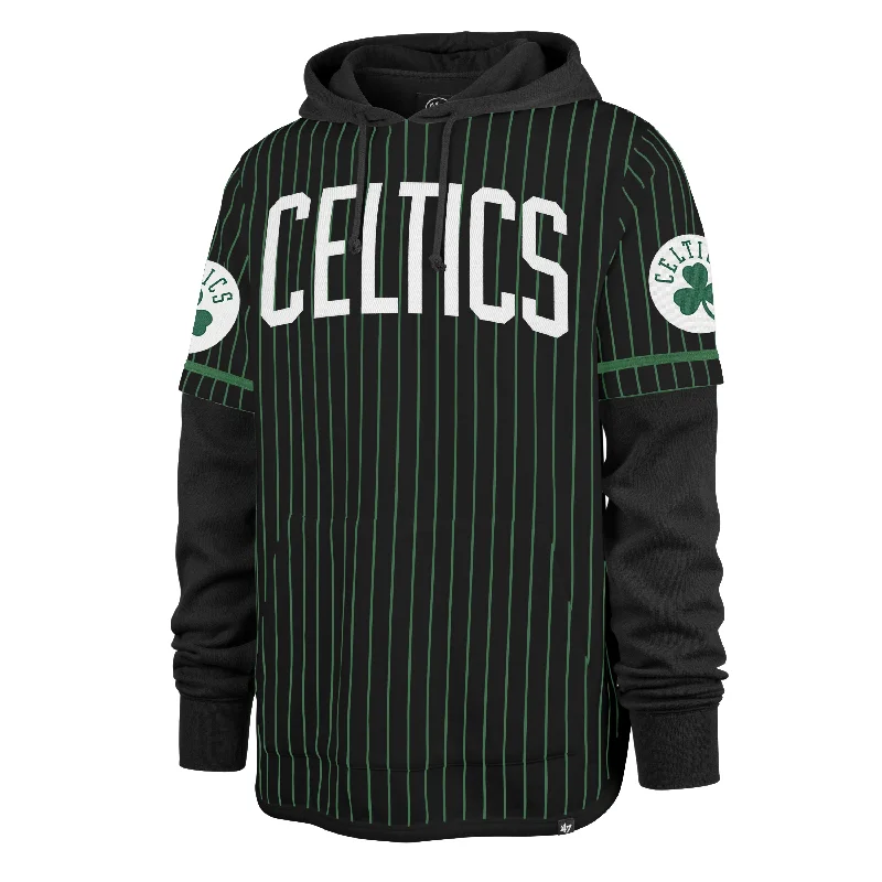 Denim Trends BOSTON CELTICS PINSTRIPE '47 SHORTSTOP PULLOVER HOOD