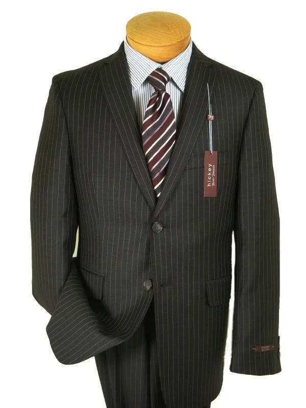 Layered Styles Hickey Freeman 11102 98% Tropical Worsted Wool/2% Elastane Boy's Suit - Stripe - Charcoal Layered Styles Hickey Freeman 11102 98% Tropical Worsted Wool/2% Elastane Boy's Suit - Stripe - Charcoal
