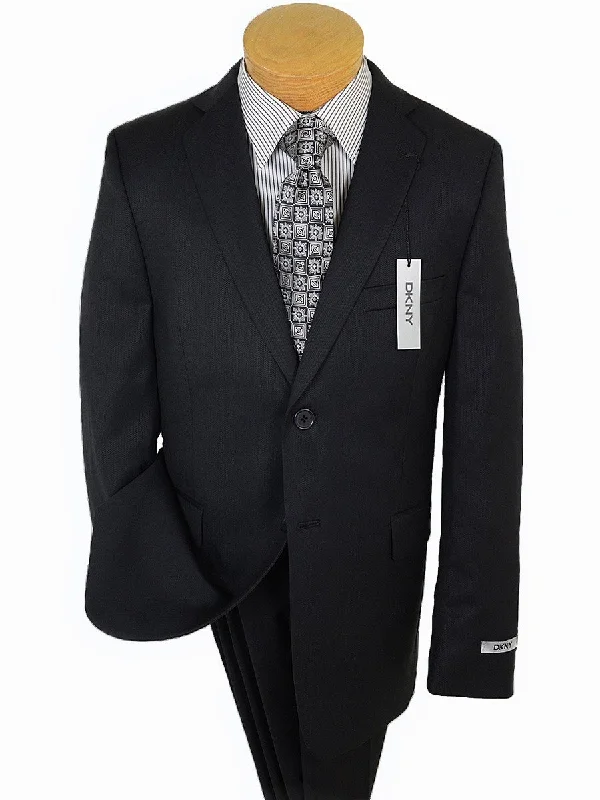Casual Button-ups DKNY 17697 100% Tropical Worsted Wool Boy's Suit - Tonal Herringbone - Black Casual Button-ups DKNY 17697 100% Tropical Worsted Wool Boy's Suit - Tonal Herringbone - Black
