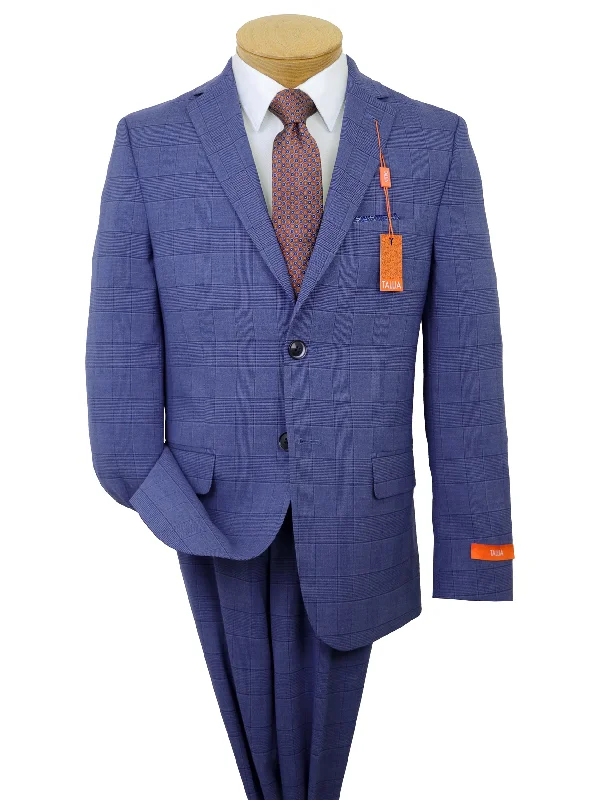 Designer Casuals Tallia 37287 Boy's Suit - Skinny Fit - Plaid - Blue