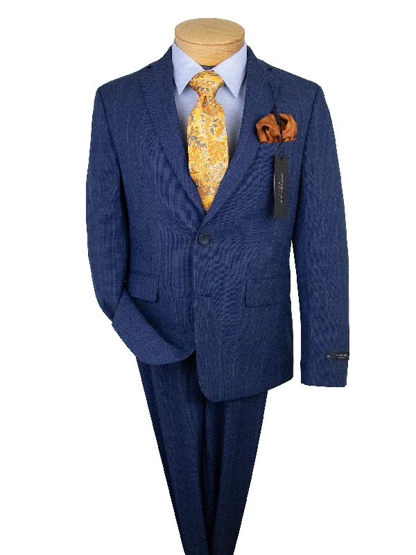 Trendy Look Andrew Marc 38370 Boy's Suit - Plaid - Blue