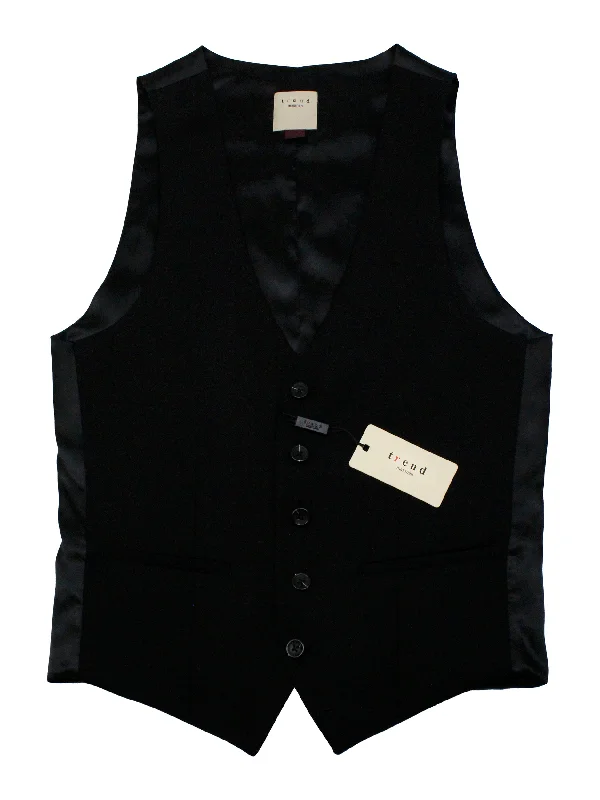 Casual Styles Maxman 17274V Boy's Suit Separate Vest - Solid - Black
