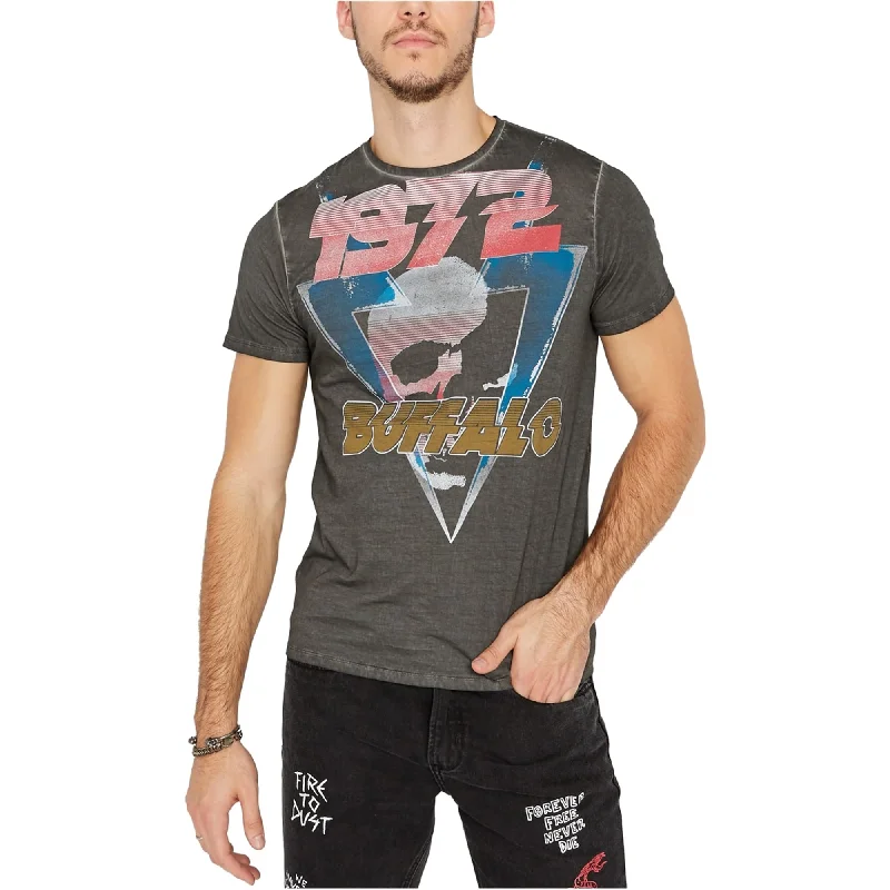 Minimalist Pieces Buffalo David Bitton Mens 1972 Graphic T-Shirt, Grey, XX-Large