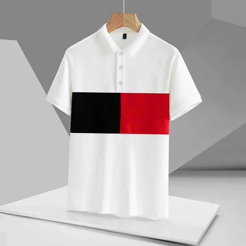 Smart Wear Casual Summer Short Sleeve Solid White Black Polo Shirt Brand Fashion Clothes For Men Oversize Smart Wear Casual Summer Short Sleeve Solid White Black Polo Shirt Brand Fashion Clothes For Men Oversize