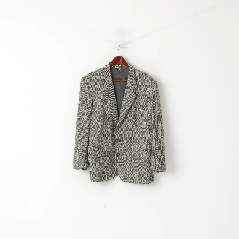 Comfortable Fits Durban Men 50 40 Blazer Gray Vintage Wool Cashmere Blend Single Breasted Jacket Comfortable Fits Durban Men 50 40 Blazer Gray Vintage Wool Cashmere Blend Single Breasted Jacket