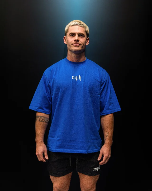 Fall Fashion Core Oversize Tee - ELECTRIC BLUE