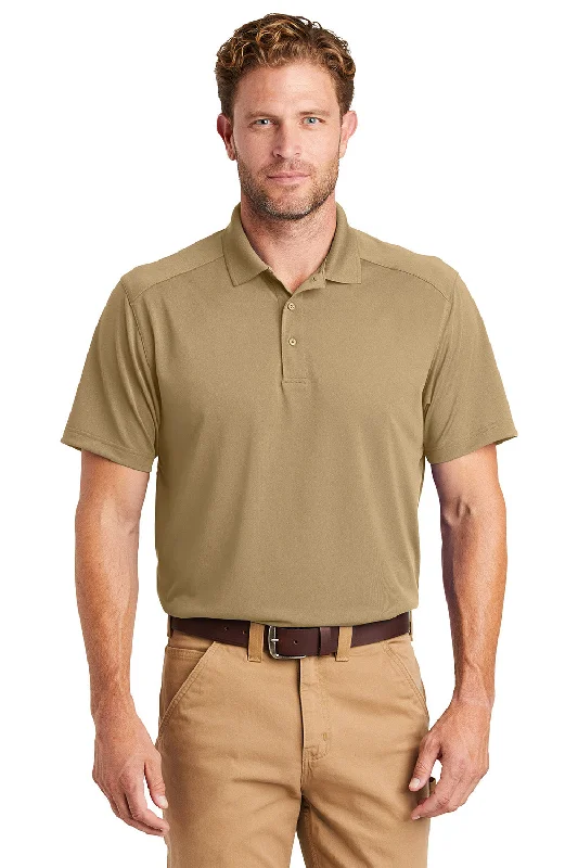 Travel Wear CornerStone Mens Select Moisture Wicking Short Sleeve Polo Shirt - Tan