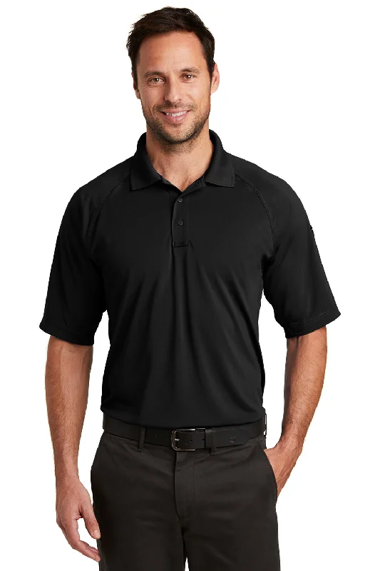 Casual Button-ups CornerStone Mens Select Tactical Moisture Wicking Short Sleeve Polo Shirt - Black Casual Button-ups CornerStone Mens Select Tactical Moisture Wicking Short Sleeve Polo Shirt - Black