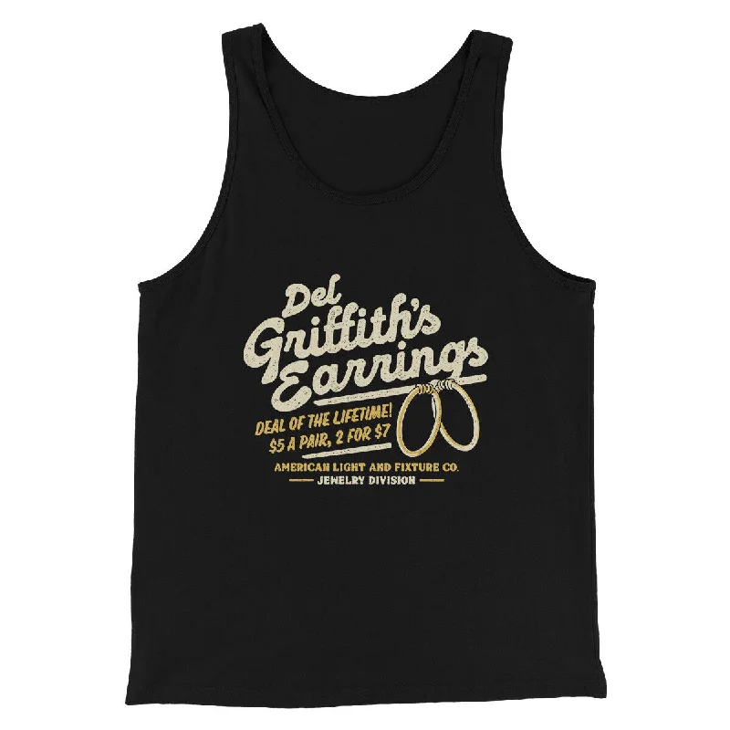 Trendy Look Del Griffith's Earrings Thanksgiving Funny Movie Men/Unisex Tank Top