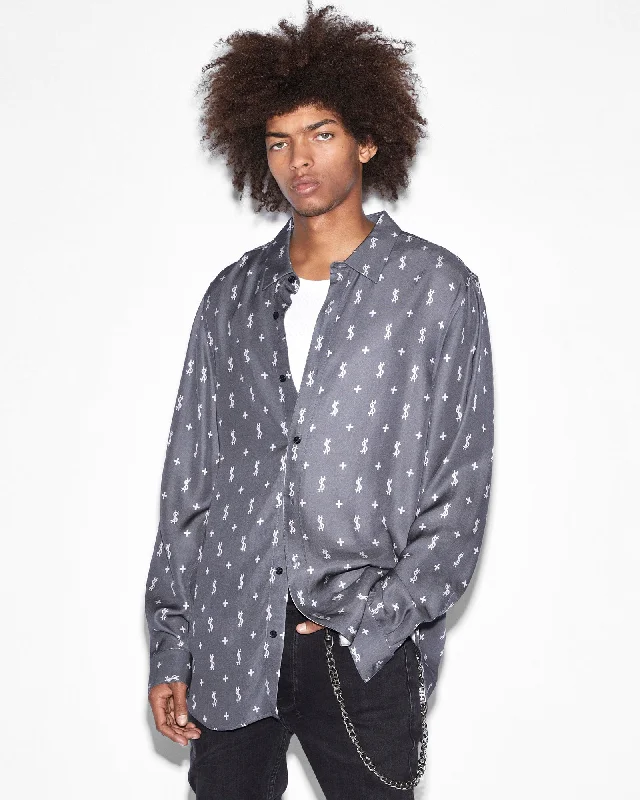 Stylish Suits DOLLAGRAM DOWNTOWN LS SHIRT BLACK