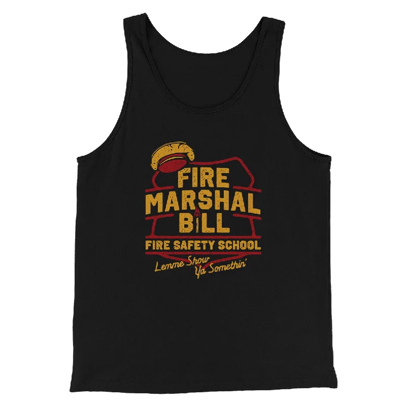 Streetwear Clothing Fire Marshal Bill Fire Safety School Funny Movie Men/Unisex Tank Top