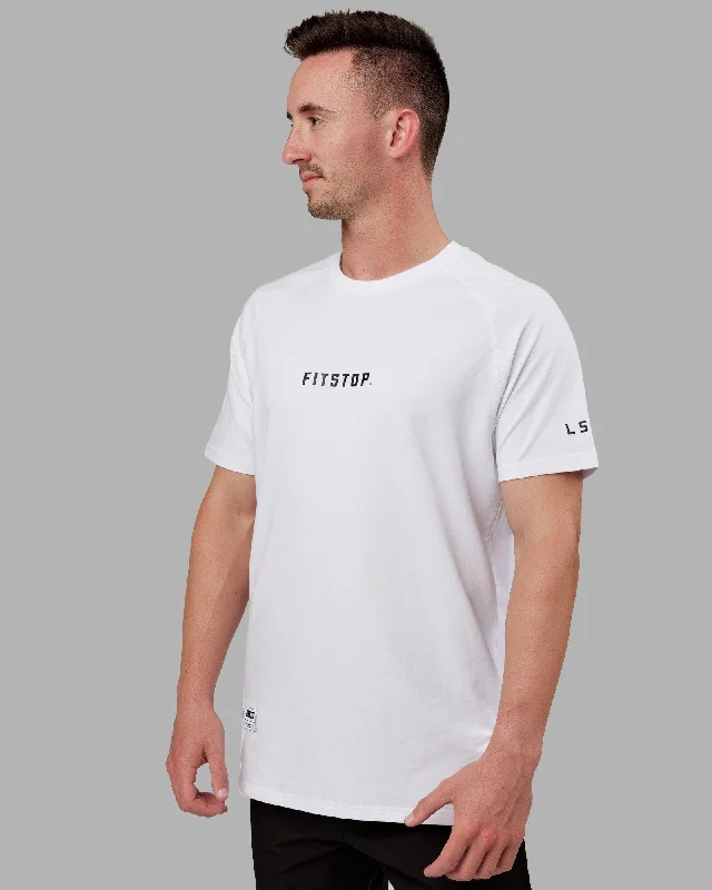 Cool Bottoms Fitstop Fast FLXCotton Tee - White-Black