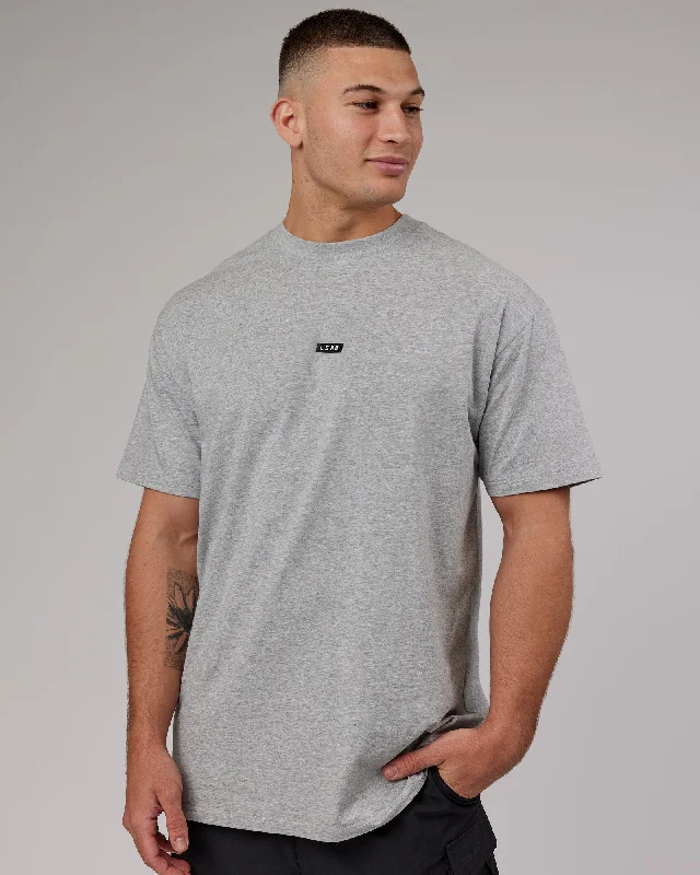Lightweight Fabrics Fundamental FLXCotton Tee Longline Oversize - Light Grey Marl