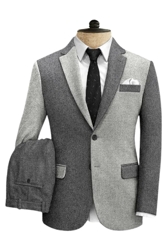 Casual Shoes Grey Modern Fit Tweed Suit