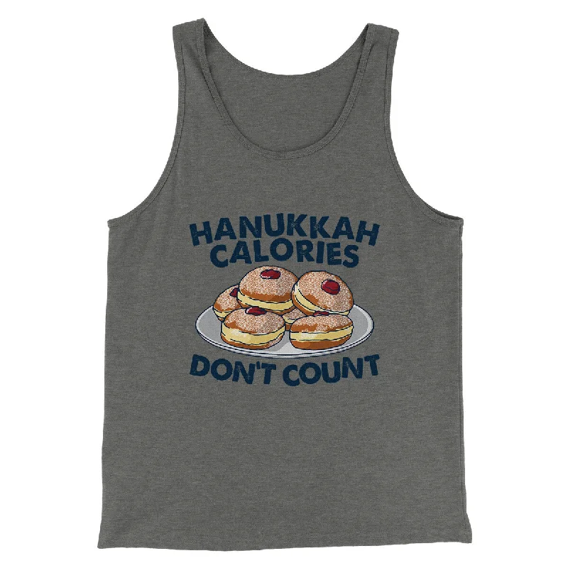 Fashion Bottoms Hanukkah Calories Don't Count Funny Hanukkah Men/Unisex Tank Top