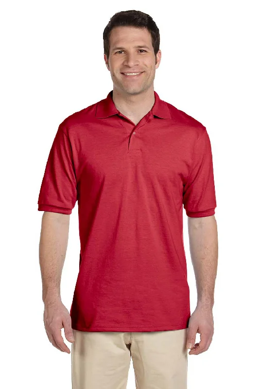 Easygoing Wardrobe Jerzees Mens SpotShield Stain Resistant Short Sleeve Polo Shirt - True Red Easygoing Wardrobe Jerzees Mens SpotShield Stain Resistant Short Sleeve Polo Shirt - True Red