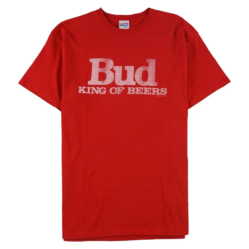 Casual Attire Junk Food Mens Bud King Of Beers Graphic T-Shirt