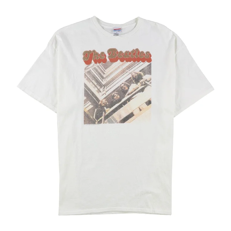 Comfortable Fits Junk Food Mens Please Please Me The Beatles Graphic T-Shirt, White, X-Small