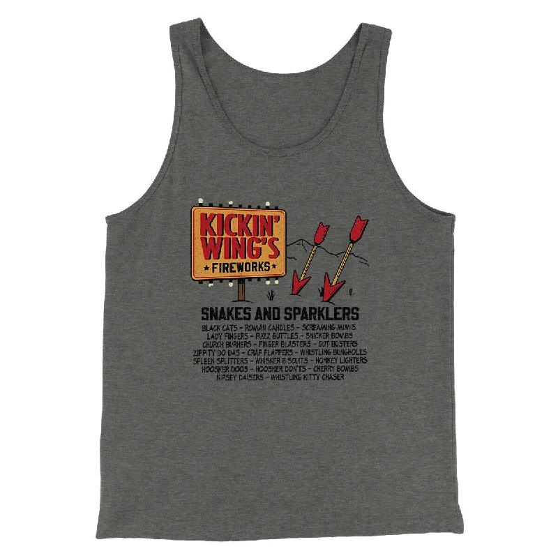 Winter Jackets Kickin' Wing's Fireworks Funny Movie Men/Unisex Tank Top