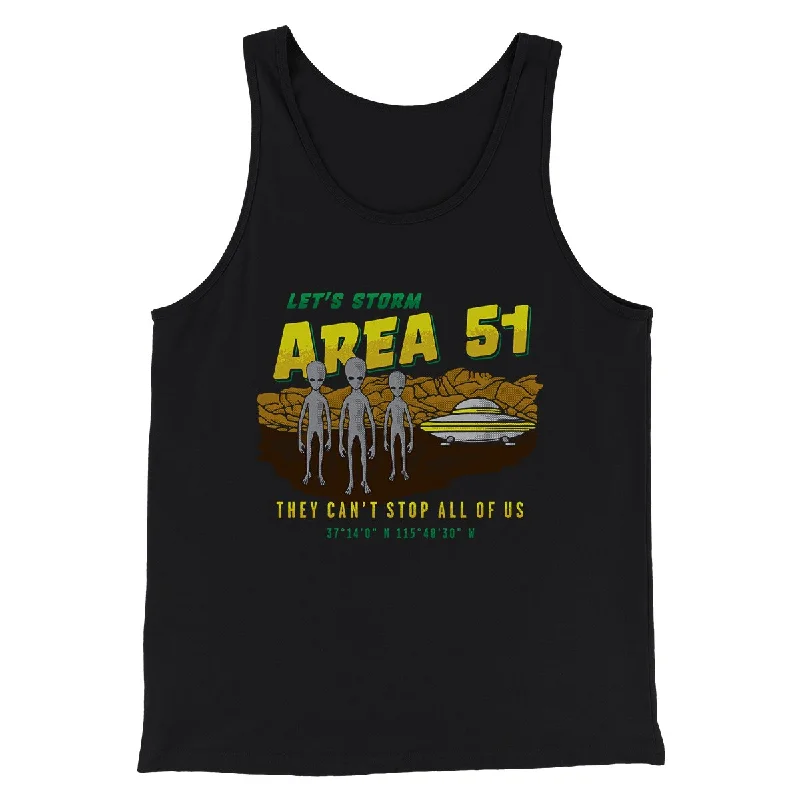 Minimalist Pieces Let's Storm Area 51 Funny Men/Unisex Tank Top