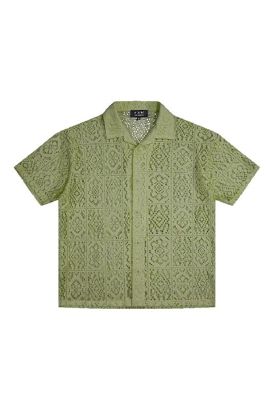 Cozy Jackets Men's Essential Crochet Knit Sweater Shirt