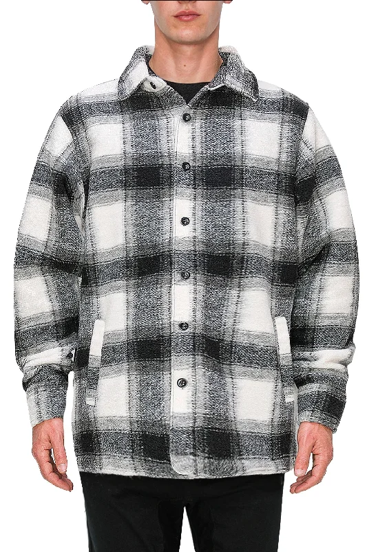Classic Fits Men's Essential Felted Plaid Overshirts