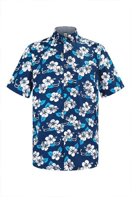 Weekend Styles Men's Floral Print Button Down Short Sleeve Shirts