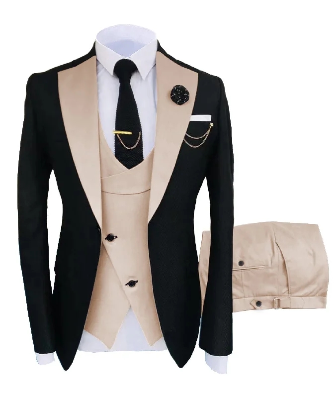 Athletic Tops Men's Suits Slim Fit 3 Pieces Notch Lapel Tuxedos for Wedding (Blazer+Vest+Pant) Athletic Tops Men's Suits Slim Fit 3 Pieces Notch Lapel Tuxedos for Wedding (Blazer+Vest+Pant)