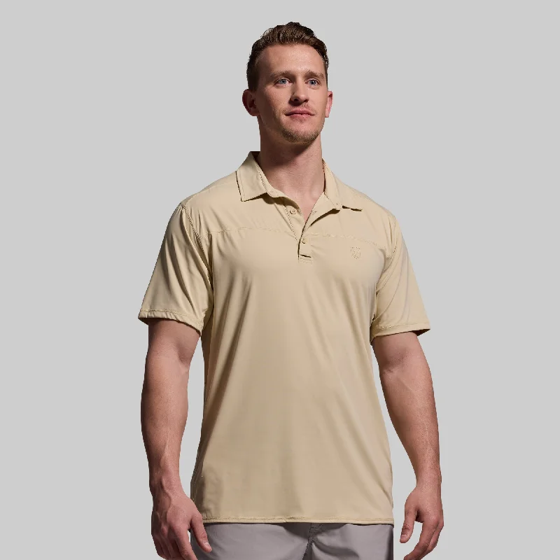 Cool Pieces Men's Tek Polo (Beige)
