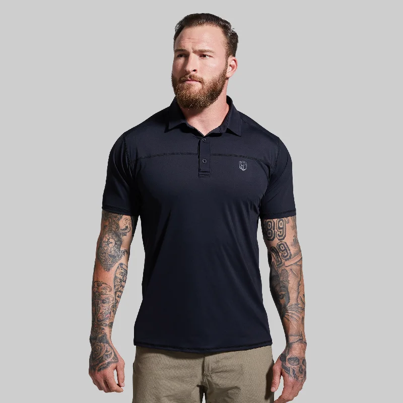Casual Attire Men's Tek Polo (Black)