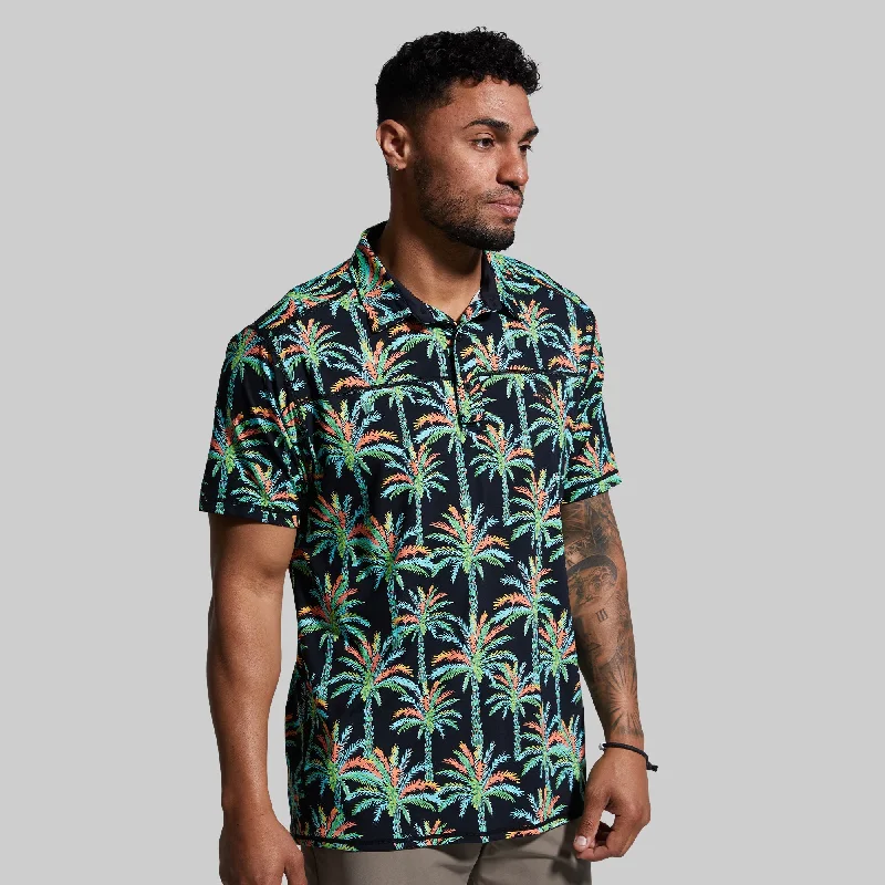 Summer Wear Men's Tek Polo (Sunset Palm)