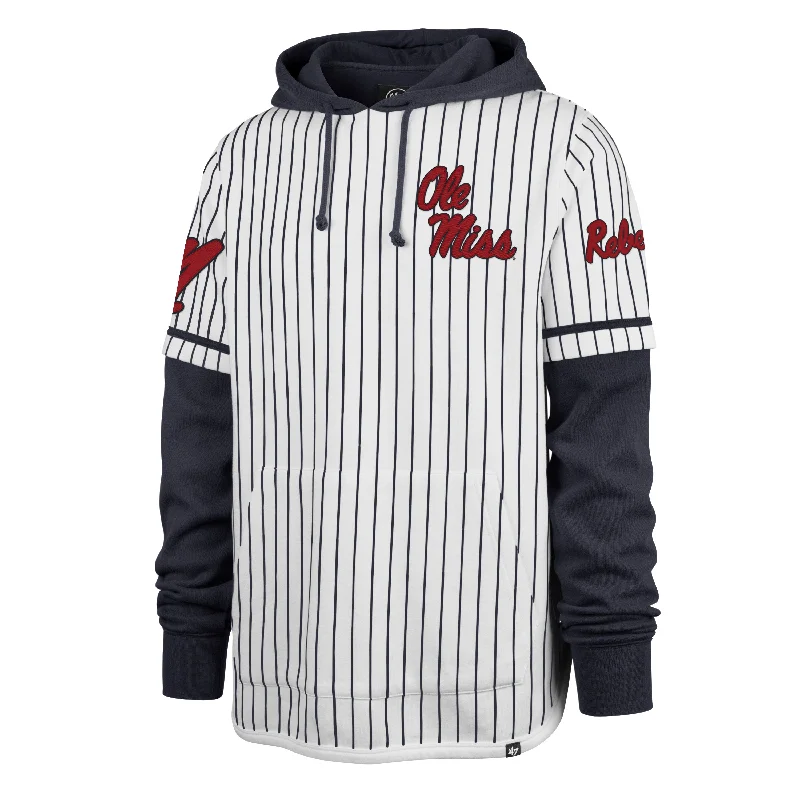 Cool Pieces MISSISSIPPI REBELS PINSTRIPE '47 SHORTSTOP PULLOVER HOOD