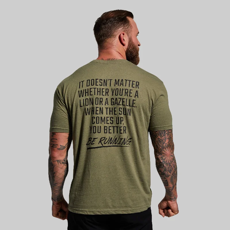 All-Season Wear Modern Savage T-Shirt (Military Green)