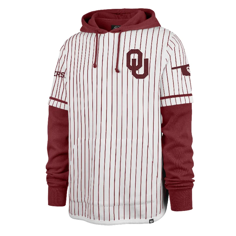 Classic Apparel OKLAHOMA SOONERS PINSTRIPE '47 SHORTSTOP PULLOVER HOOD