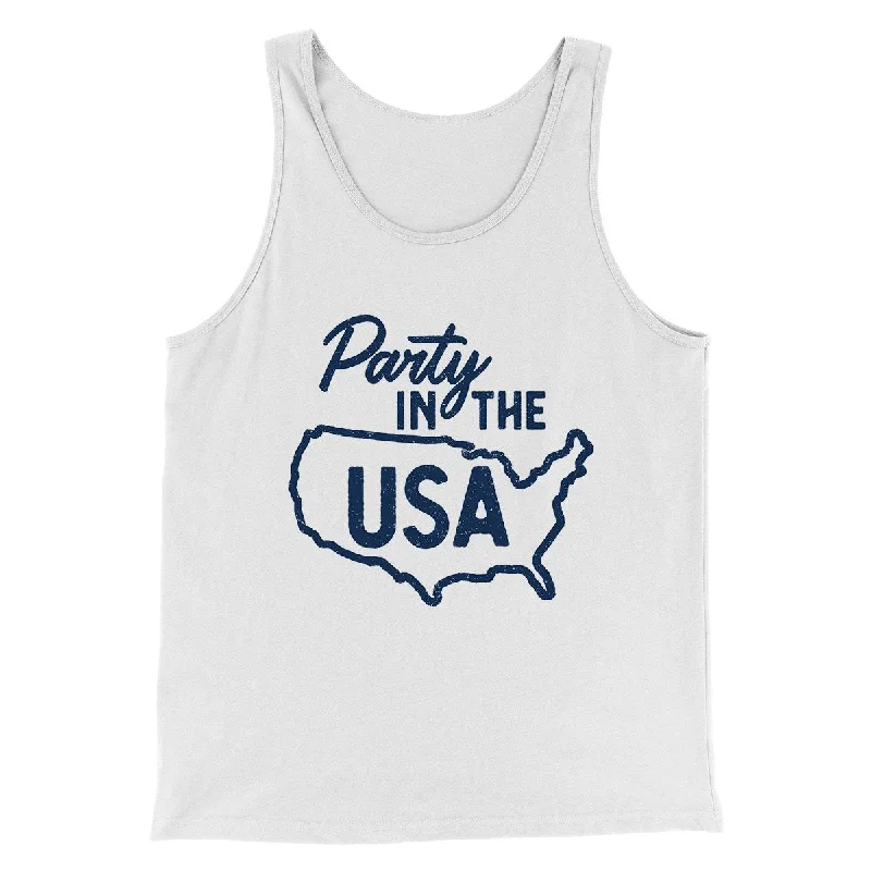 Relaxed Jackets Party in the USA Men/Unisex Tank Top