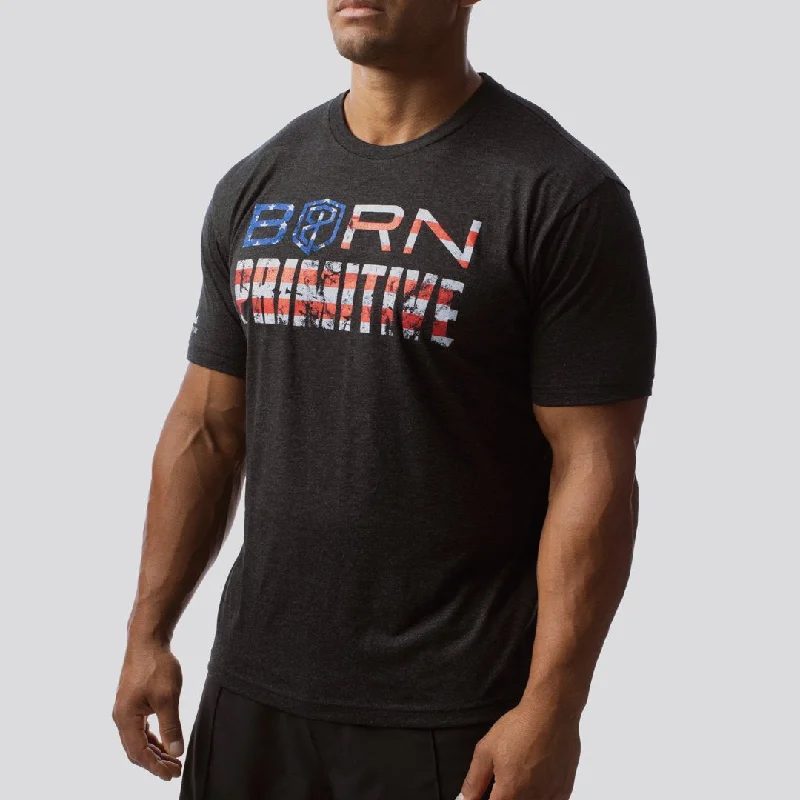 Athletic Tops Patriot Brand T-Shirt (Black)