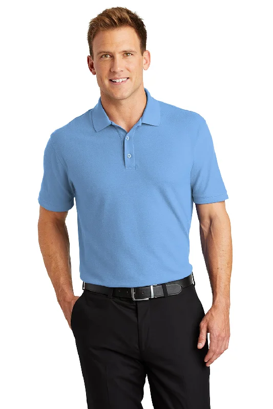 Denim Trends Port Authority Mens Core Classic Short Sleeve Polo Shirt - Carolina Blue