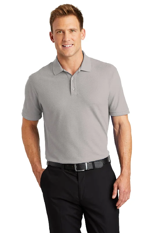 Summer Wear Port Authority Mens Core Classic Short Sleeve Polo Shirt - Gusty Grey