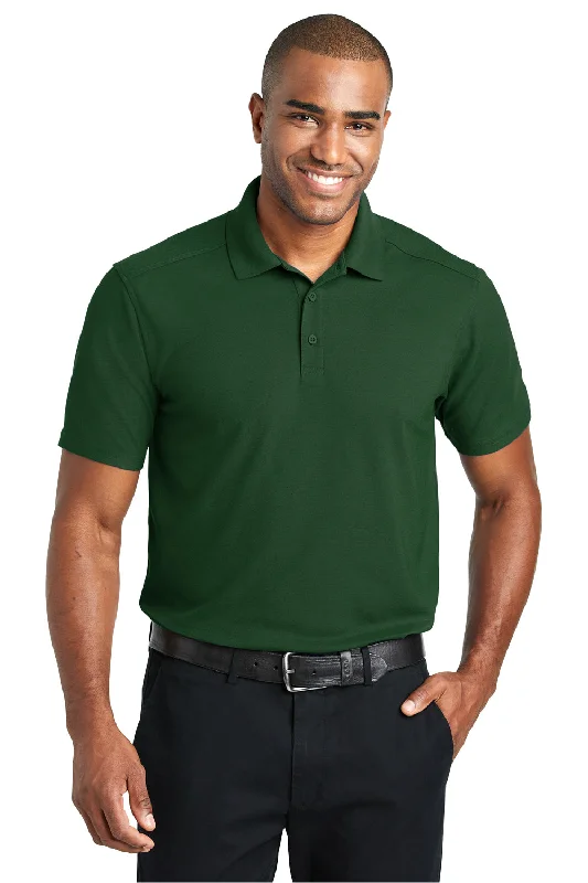Weekend Styles Port Authority Mens EZPerformance Moisture Wicking Short Sleeve Polo Shirt - Deep Forest Green