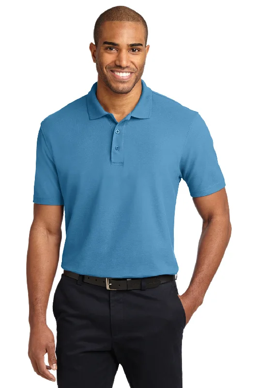 Summer Trends Port Authority Mens Moisture Wicking Short Sleeve Polo Shirt - Celadon Blue - Closeout Summer Trends Port Authority Mens Moisture Wicking Short Sleeve Polo Shirt - Celadon Blue - Closeout