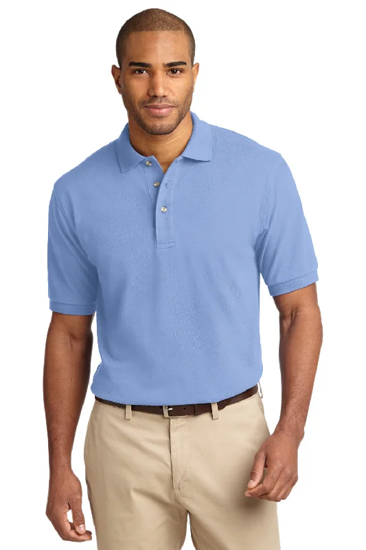 Premium T-shirts Port Authority Mens Shrink Resistant Short Sleeve Polo Shirt - Light Blue - Closeout Premium T-shirts Port Authority Mens Shrink Resistant Short Sleeve Polo Shirt - Light Blue - Closeout