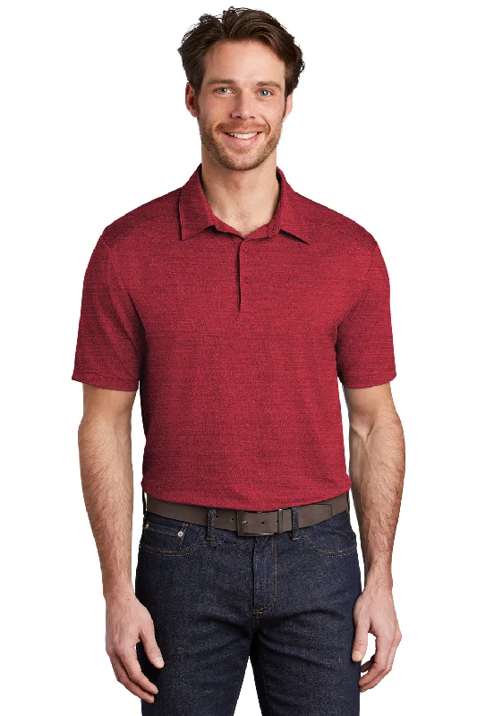 Urban Jackets Port Authority Mens Moisture Wicking Short Sleeve Polo Shirt - Red/Black Urban Jackets Port Authority Mens Moisture Wicking Short Sleeve Polo Shirt - Red/Black