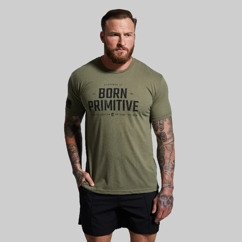Urban Jackets Property of Born Primitive Tee (Tactical Green)