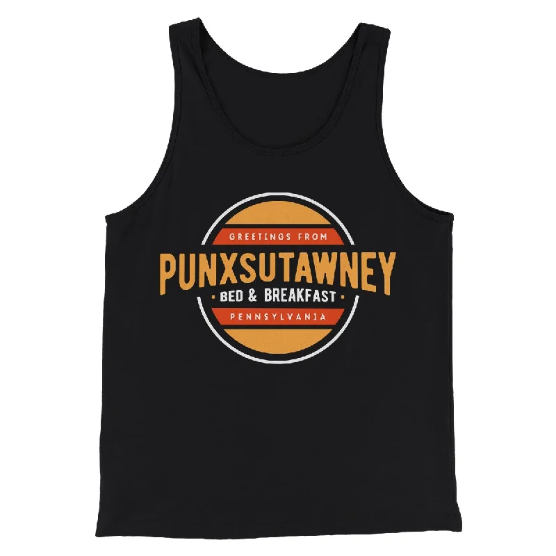 Comfort Jackets Punxsutawney Bed and Breakfast Funny Movie Men/Unisex Tank Top