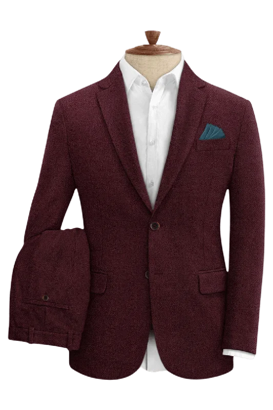 Modern Outfit Red Tweed 3-Piece Suit