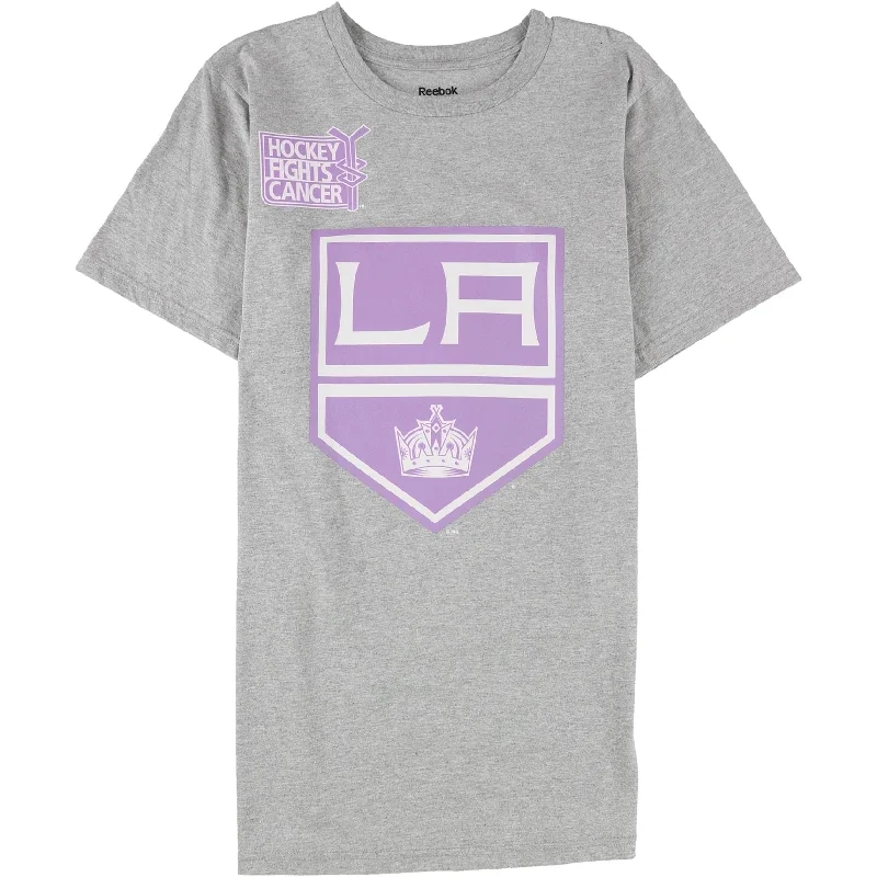 Relaxed Looks Reebok Mens Hockey Fights Cancer La Kings Graphic T-Shirt