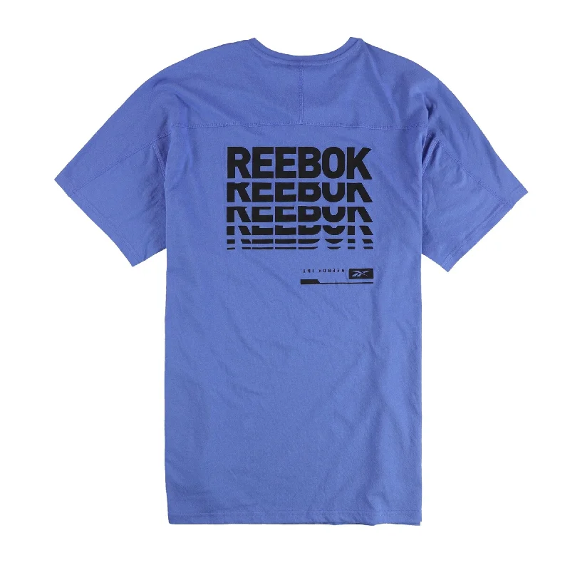 Casual Button-ups Reebok Mens Speewick Move Graphic T-Shirt, Blue, XX-Large