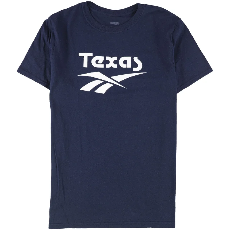 Winter Outfits Reebok Mens Texas Graphic T-Shirt, Blue, Medium