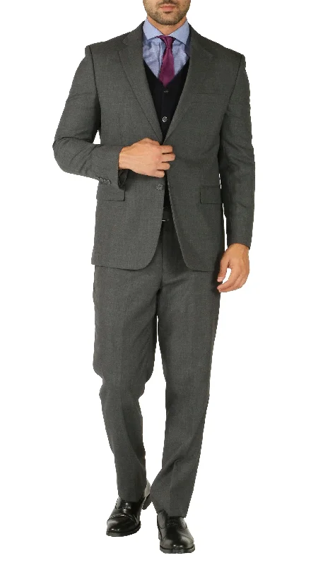 Bold Designs Rod Premium Grey Wool 2pc Stain Resistant Traveler Suit - w 2 Pairs of Pants Bold Designs Rod Premium Grey Wool 2pc Stain Resistant Traveler Suit - w 2 Pairs of Pants